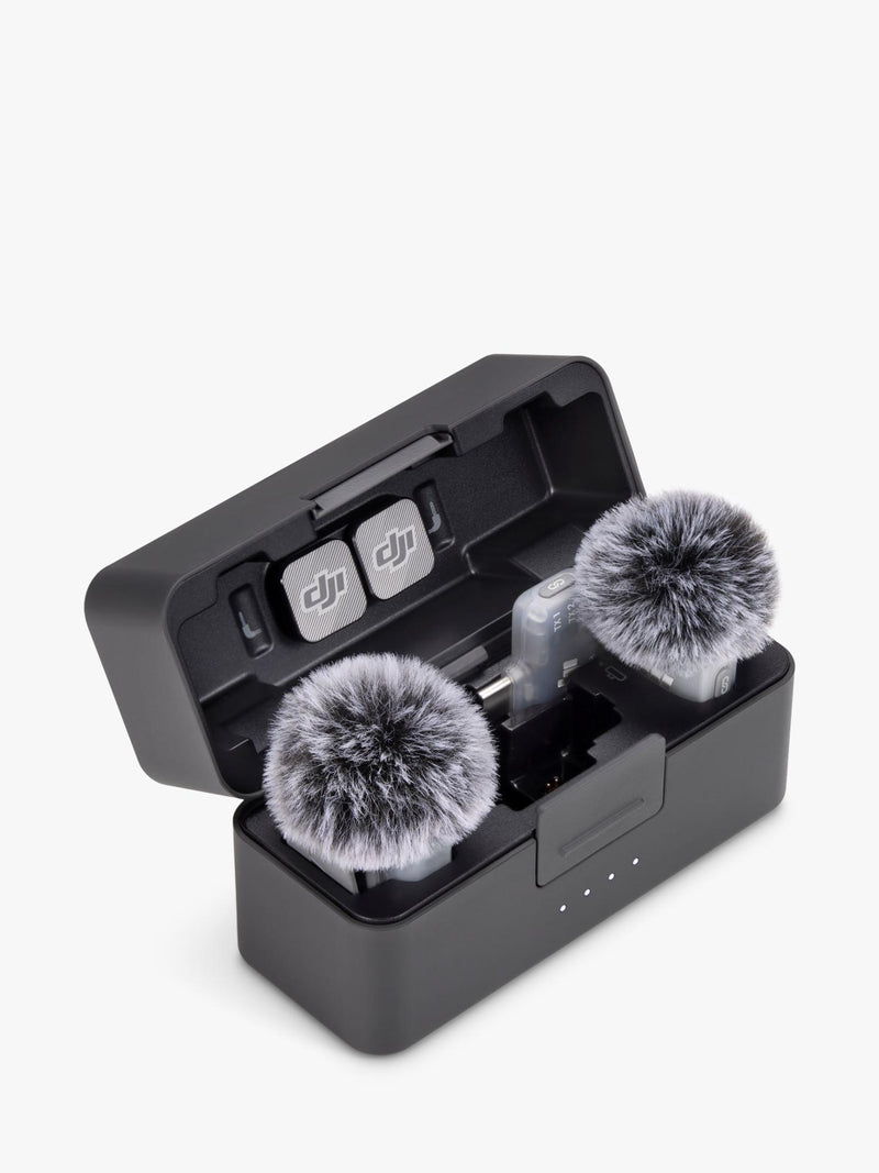 DJI Mic Mini 2 wireless microphone with two transmitters and mobile receiver, imported from the UK