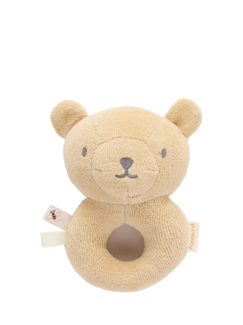 Purebaby rattle toy Wheat Bear 12cm - British product