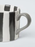 John Lewis hand painted stripe stoneware mug 350ml grey - British product