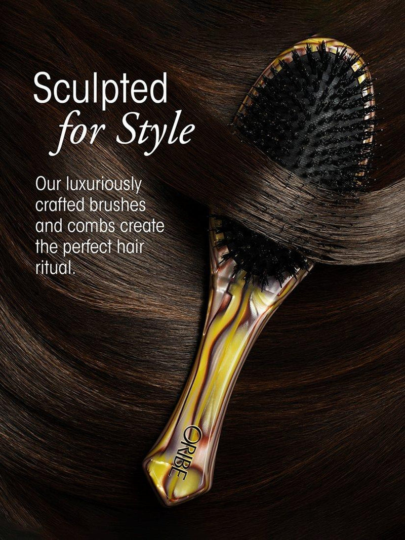 Oribe flat hair brush with Italian resin handle, imported from the UK