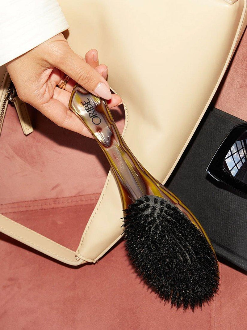Oribe flat hair brush with Italian resin handle, imported from the UK
