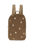 Studio Noos brown hearts boucle mini backpack, imported from the UK