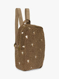 Studio Noos brown hearts boucle mini backpack, imported from the UK