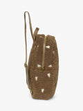 Studio Noos brown hearts boucle mini backpack, imported from the UK