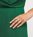 Engelbert yellow gold and diamond drop link ring - British product