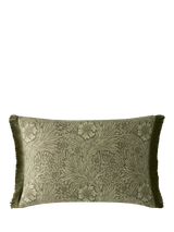 John Lewis William Morris At Home Marigold Rectangular Cushion Olive- Buy online at McGrocer