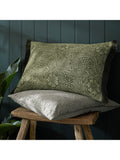 William Morris At Home marigold rectangular cushion olive, imported from the UK