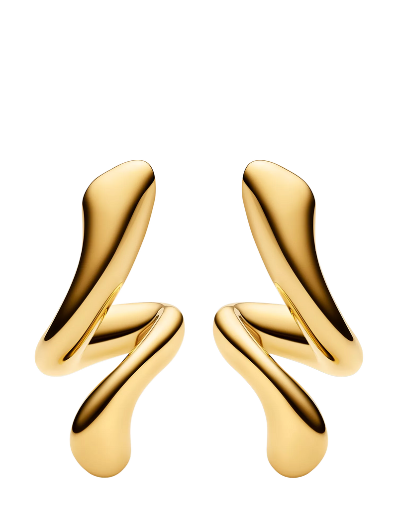 Maria Black Coil Curl Swirl stud earrings 1.7cm (British brand)