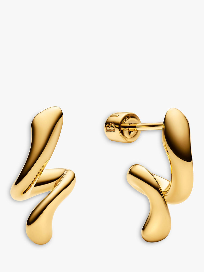 Maria Black Coil Curl Swirl stud earrings 1.7cm (British brand)