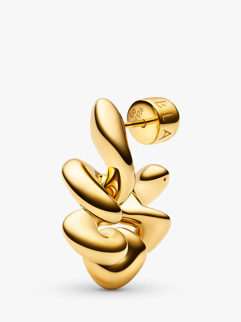 Maria Black gold-plated recycled silver coil hoop earrings, imported from the UK