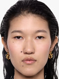 Maria Black gold-plated recycled silver coil hoop earrings, imported from the UK