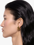 Maria Black gold-plated recycled silver coil hoop earrings, imported from the UK