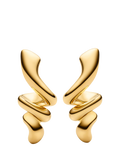 Maria Black coil swirl earrings gold plated, imported from the UK