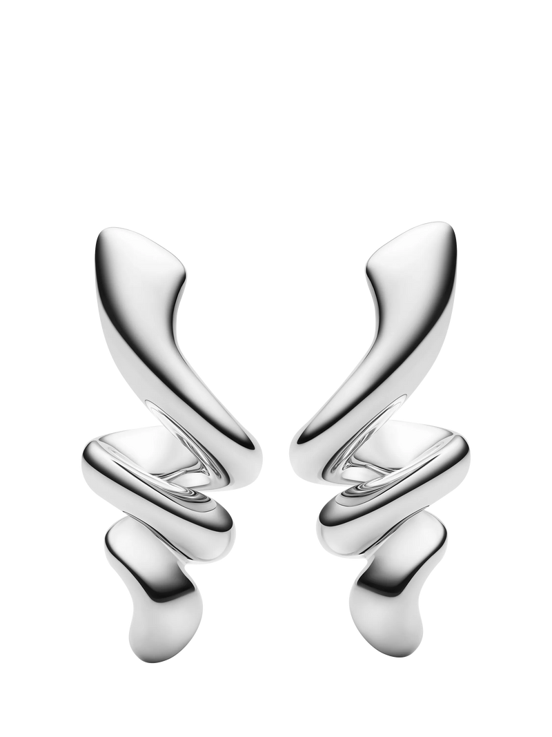 Maria Black Coil Swirl Drop Earrings