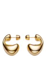John Lewis Maria Black Large Biomorphic Stud Earrings, Gold, 3cm- Buy online at McGrocer