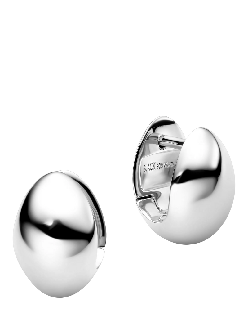 Maria Black silver huggie hoop earrings - British product