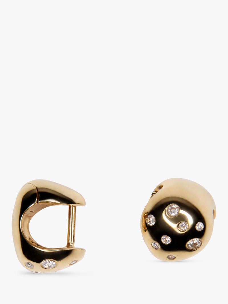 Maria Black Popcorn Dome Huggie Earrings 0.9cm - British product