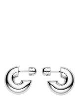 John Lewis Maria Black Prima Medium Hoop Earrings 1.60cm- Buy online at McGrocer