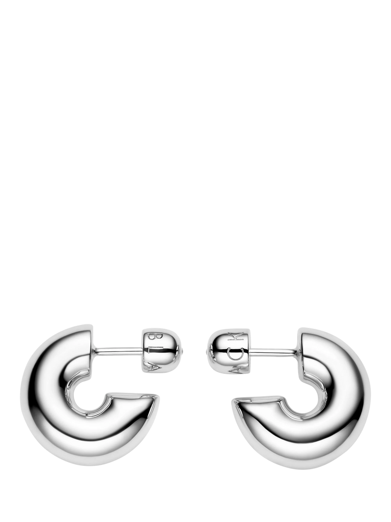 Maria Black Prima medium hoop earrings in recycled sterling silver, UK version