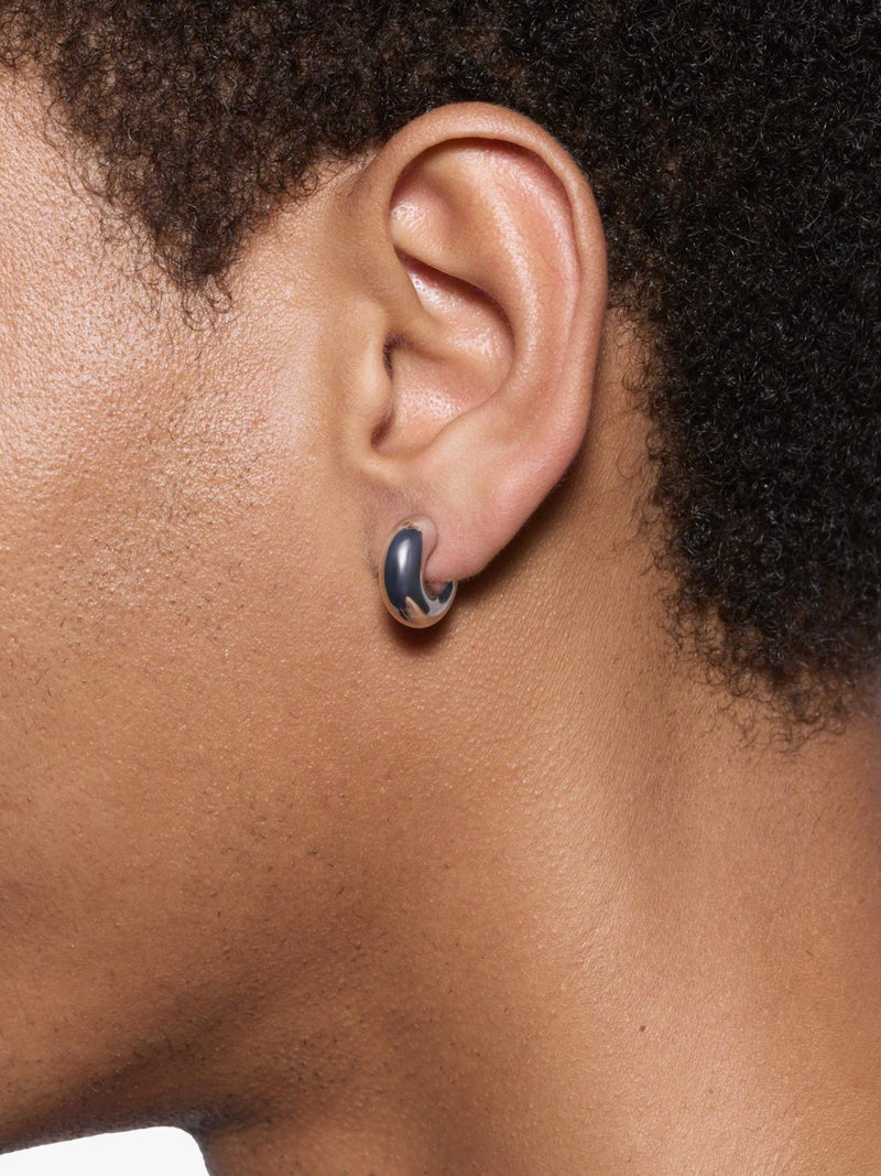 Maria Black Prima medium hoop earrings in recycled sterling silver, UK version