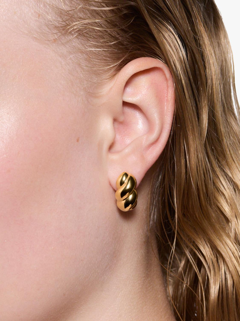 Maria Black Large Robe Earrings gold plated stud earrings UK version