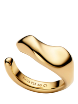 John Lewis Maria Black Saddle Ear Cuff - Gold Plated- Buy online at McGrocer