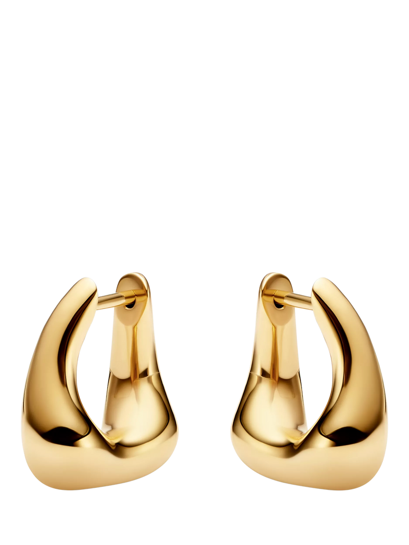 Maria Black gold huggie hoop earrings 1.5cm, UK version