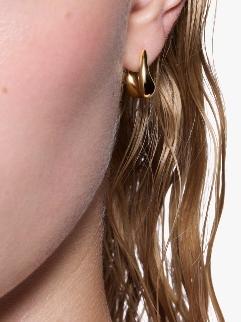 Maria Black gold huggie hoop earrings 1.5cm, UK version