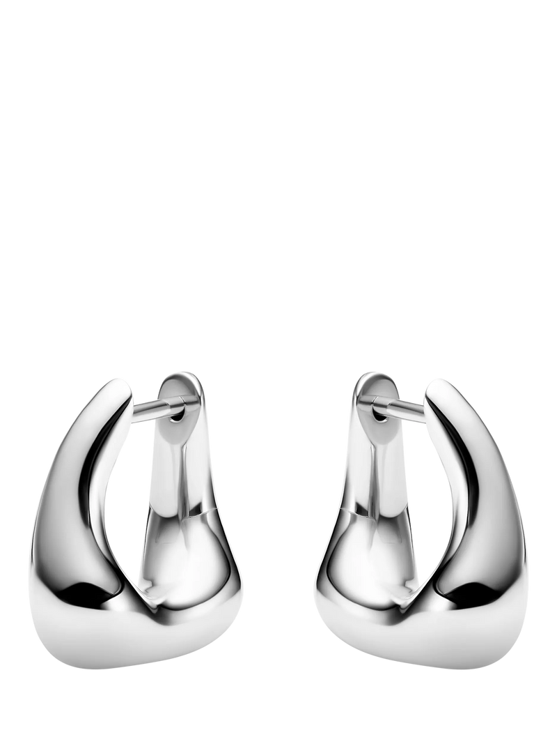 Maria Black recycled sterling silver huggie earrings 1.5cm, imported from the UK