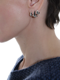 Maria Black recycled sterling silver huggie earrings 1.5cm, imported from the UK