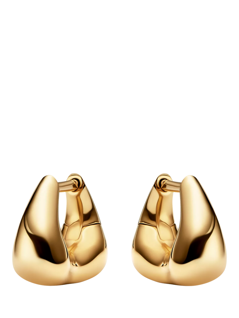 Maria Black gold huggie earrings 1.1cm, imported from the UK
