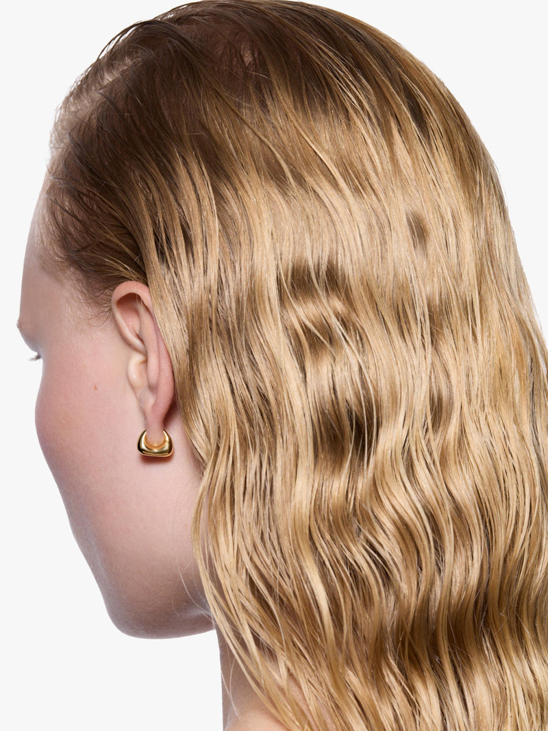 Maria Black gold huggie earrings 1.1cm, imported from the UK