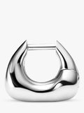 Maria Black satchel huggie earrings silver - British product