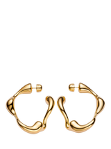 John Lewis Maria Black Splash Swirl Large Hoop Earrings Gold- Buy online at McGrocer