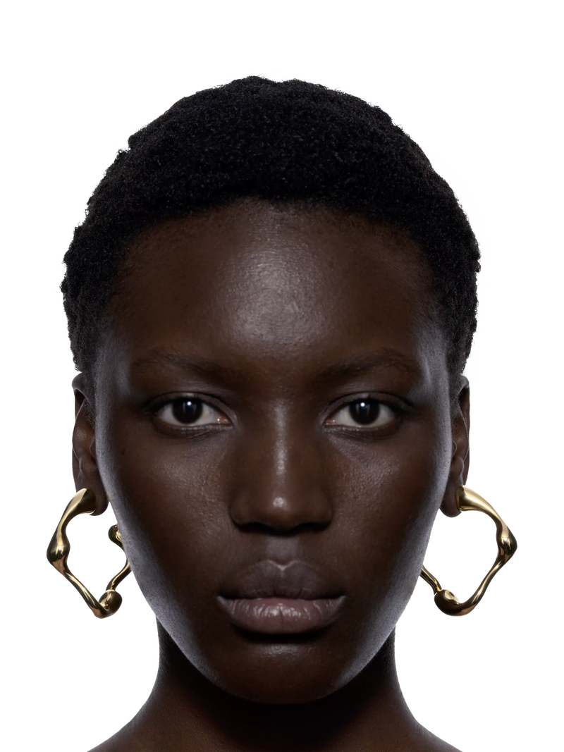 Maria Black hoop earrings gold 5.6cm (British brand)