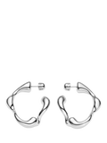 Maria Black hoop earrings in rhodium-plated recycled sterling silver, UK version