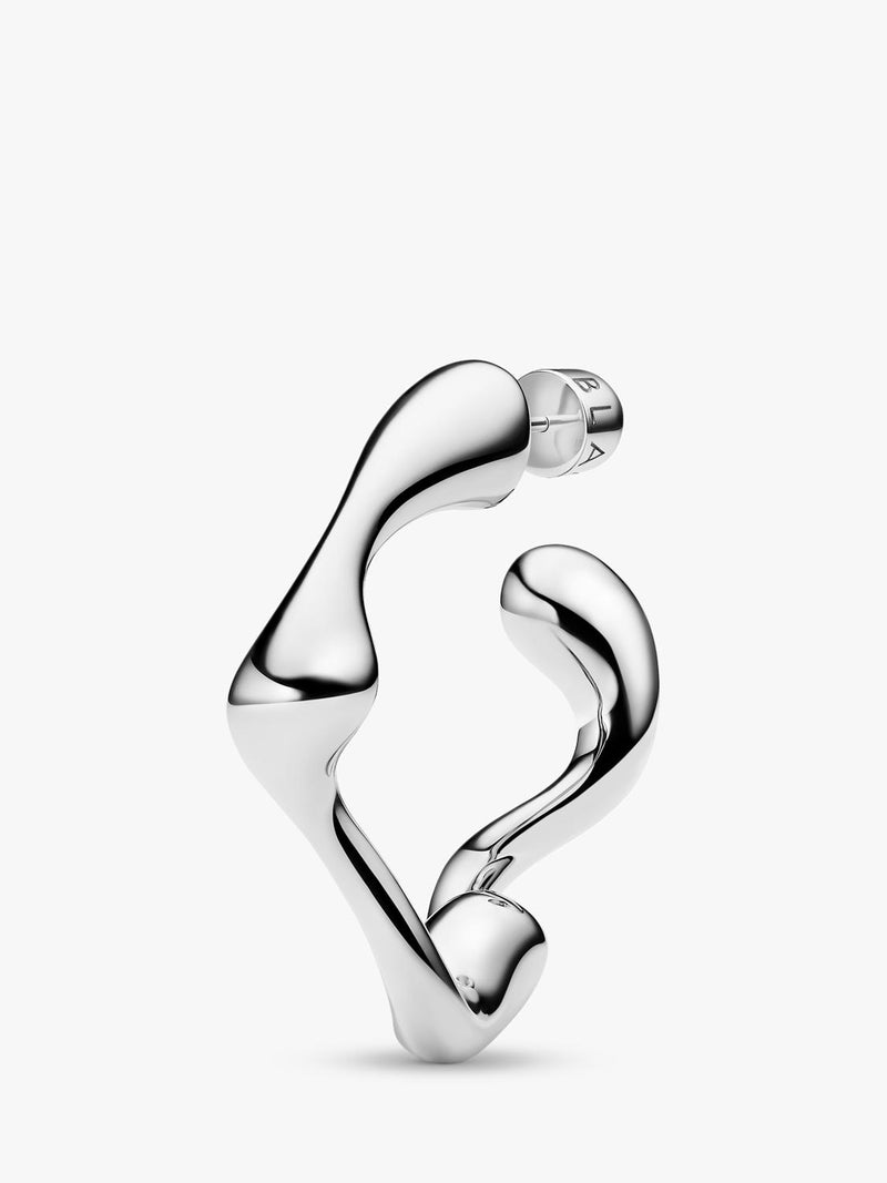 Maria Black hoop earrings in rhodium-plated recycled sterling silver, UK version