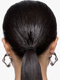 Maria Black hoop earrings in rhodium-plated recycled sterling silver, UK version