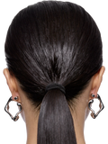 Maria Black hoop earrings in rhodium-plated recycled sterling silver, UK version