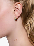 Maria Black gold ovate popcorn earrings - UK version