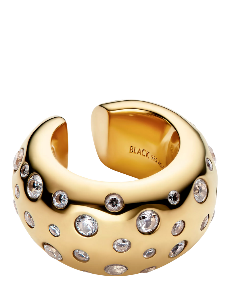 Maria Black gold ear cuff with cubic zirconia, UK version
