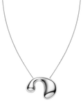 Maria Black Biomorphic Pendant Necklace Gold Plated Recycled Sterling Silver 48cm