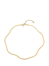 John Lewis Maria Black Mio Snake Chain Necklace Gold Plated Recycled Sterling Silver Chain 45cm- Buy online at McGrocer
