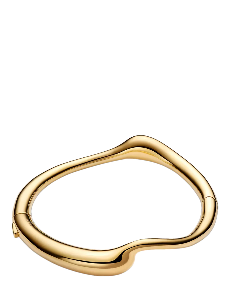 Maria Black gold curved splash bangle (British brand)