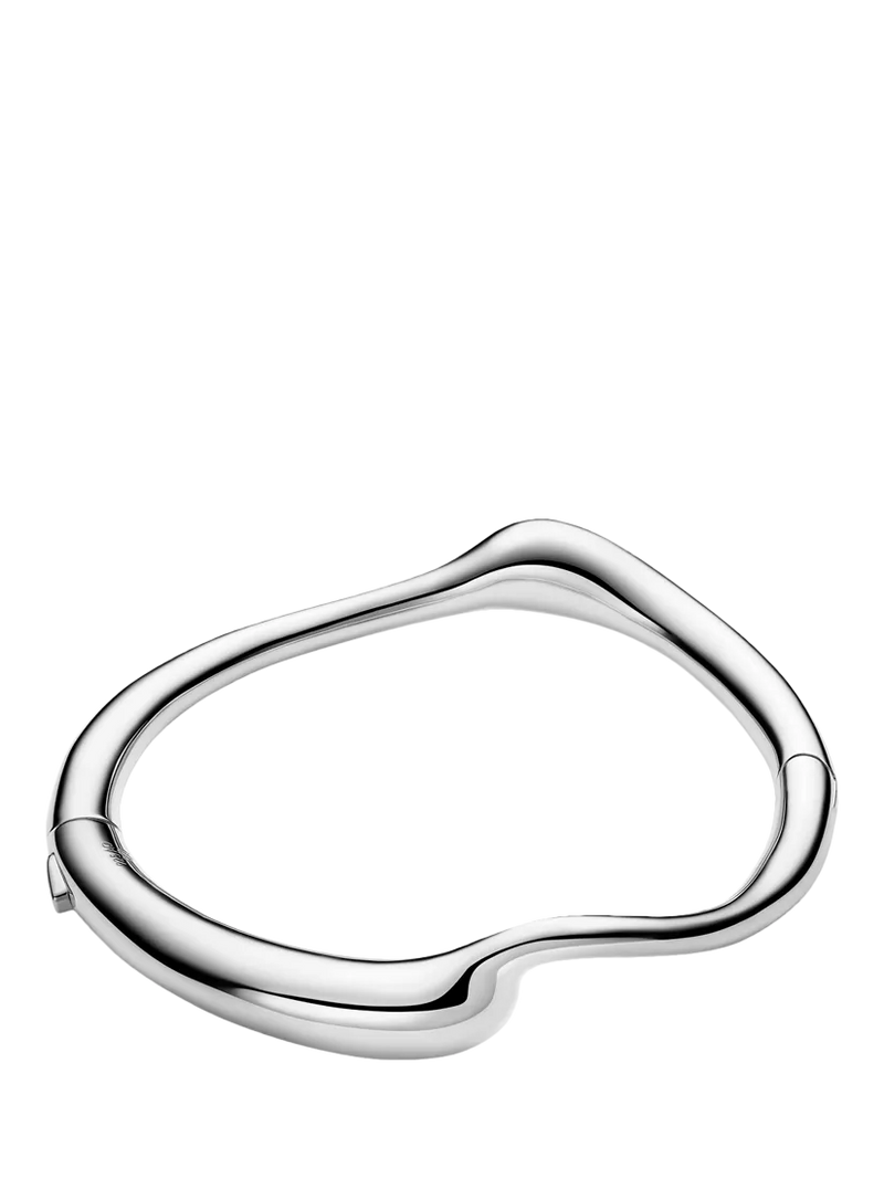 Maria Black curved splash bangle silver 6 cm, UK version