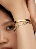 Monica Vinader Essential Luxe bangle gold, UK version