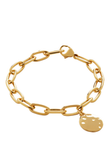 John Lewis Monica Vinader Havana Open Link Oval Charm Bracelet Gold M-L- Buy online at McGrocer
