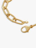 Monica Vinader gold bracelet Havana open link charm, UK version