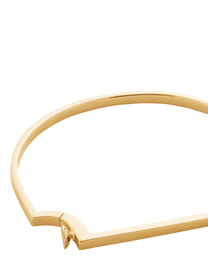 Monica Vinader gold plated slim bangle - British product