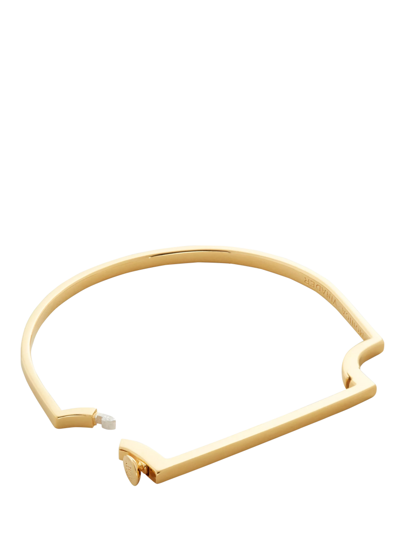 Monica Vinader gold plated slim bangle - British product